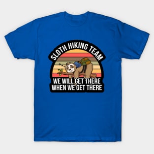 sloth hiking team1 T-Shirt